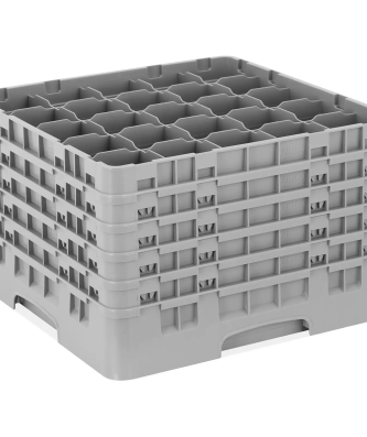 Casier de lavage à verre - 25 compartiments - 50 x 50 x 30,8 cm - Hauteur des verres : 27,9 cm