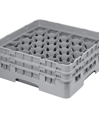 Casier de lavage à verre - 30 compartiments - 50 x 50 x 18,4 cm - Hauteur des verres : 13,3 cm