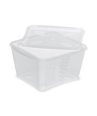 Boîte plastique transparente avec couvercle Prestipack 1500 ml - par 30