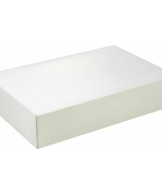 Boîte traiteur carton blanche 42 x 28 x 6 cm - par 25