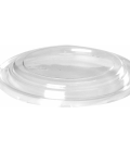 Couvercle plastique transparent pour bol salade rond kraft brun 1250 ml - par 50