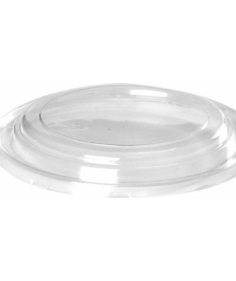 Couvercle plastique transparent pour bol salade rond kraft brun 500 et 780 ml - par 50