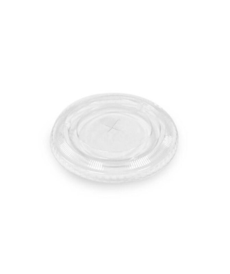 Couvercle plat plastique transparent avec croisillon pour shakers smoothie - par 50