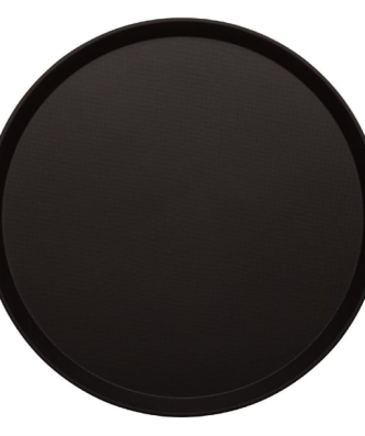 Plateaux ronds fibre de verre antidérapant Treadlite Cambro noir