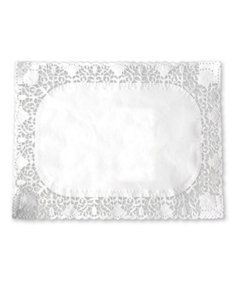 Dentelle papier rectangulaire blanche 25 x 35 cm - par 250