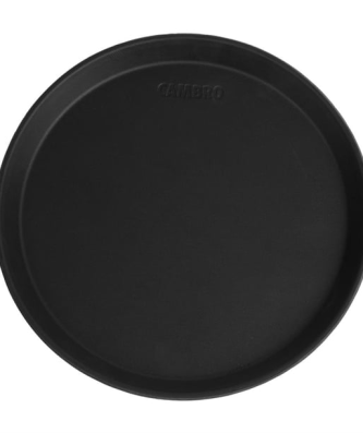 Plateau antidérapant en fibre de verre Olympia Kristallon rond noir 356mm