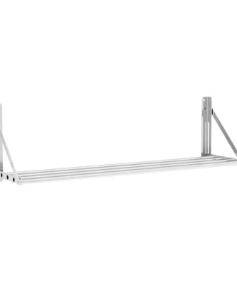 Étagère murale pliable - À barreaux - 120 x 30 cm - 40 kg - Acier inoxydable