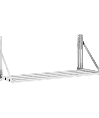 Étagère murale pliable - À barreaux - 80 x 30 cm - 40 kg - Acier inoxydable