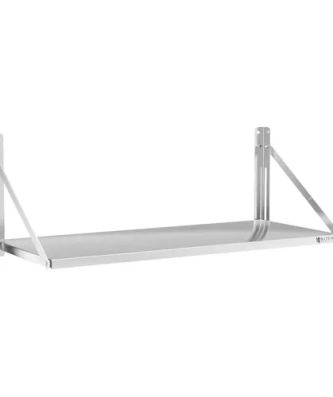 Étagère murale pliable - Acier inoxydable - 120 x 45 cm - 40 kg
