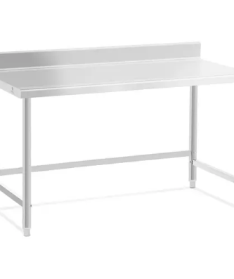 Table de travail inox - 150 x 70 cm - Dosseret - Capacité de 93 kg - Royal Catering