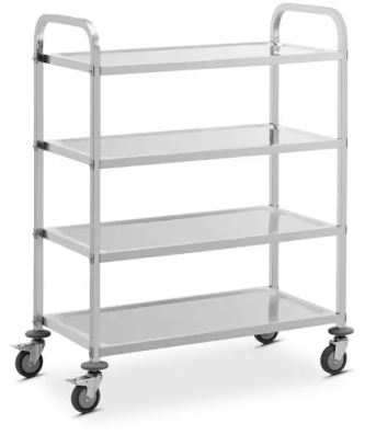 Chariot de service - 4 plateaux - 89 x 49,5 x 3 cm - 108 kg - Royal Catering