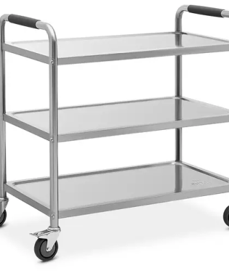 Chariot de service - 3 plateaux plats - jusqu'à 195 kg - dimensions plateaux : 90 x 50 cm - Royal Catering