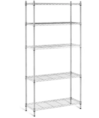 Étagère métallique grise - 35 x 90 x 180 cm - 250 kg