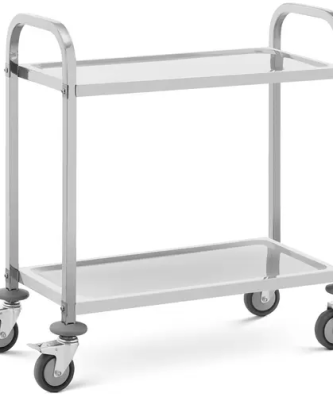 Chariot de service - 2 plateaux - 70 x 40 cm - 64 kg - Royal Catering