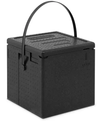 Caisse isotherme spéciale livraison de pizza - Pour 8 cartons de pizza - Avec anse noire - À chargement par le haut