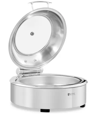 Chafing dish rond avec hublot - Royal Catering - 5,5 l