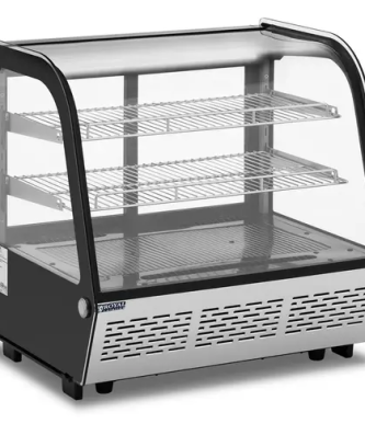 Vitrine réfrigérée - 120 l - Royal Catering - 3 niveaux - Noir, Argent