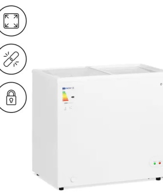 Congélateur vitré - 200 L - verrouillable - Royal Catering