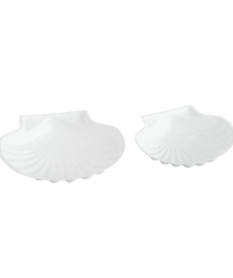 Coquille Saint Jacques vide plastique blanche 13 x 12,6 x 3 cm - par 100