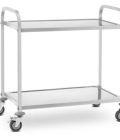 Chariot de service en acier - 2 plateaux - 160 kg max. - 2 freins