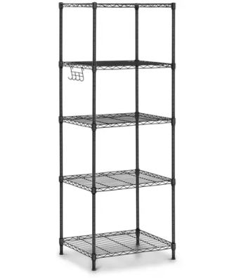 Étagère métallique noire - 55 x 45 x 150 cm - 150 kg