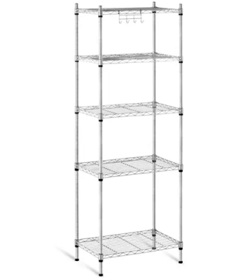 Étagère métallique grise - 35 x 55 x 150 cm - 150 kg