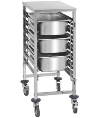 Chariot à plateaux - 7 glissières GN