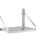 Étagère murale pliable - Acier inoxydable - 60 x 45 cm - 40 kg