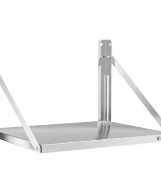 Étagère murale pliable - Acier inoxydable - 60 x 45 cm - 40 kg