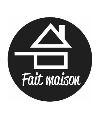 Étiquette format disque avec grippeur "Fait Maison" - par 10