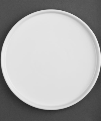 Assiettes plates rondes Olympia Whiteware 268mm (lot de 4)