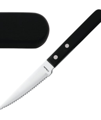 Couteau à steak Amefa manche noir 217mm (Lot de 12)