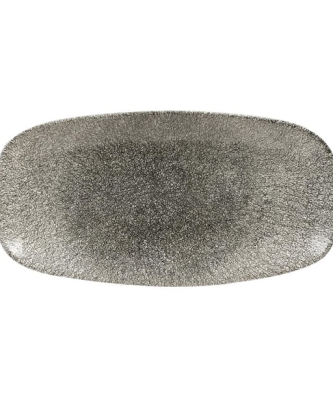 Assiettes oblongues Churchill Studio Prints Raku Quartz Black 298mm (Lot de 12)