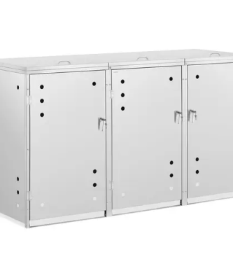 Range-poubelle - 3 x 240 l - Trous d'aération