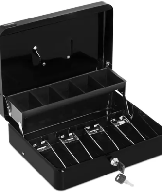 Caisse à monnaie - Verrouillable - Avec poignée de transport