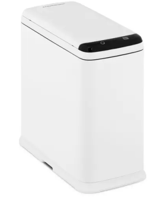 Poubelle automatique - 9 l - Avec récipient intérieur - Blanc