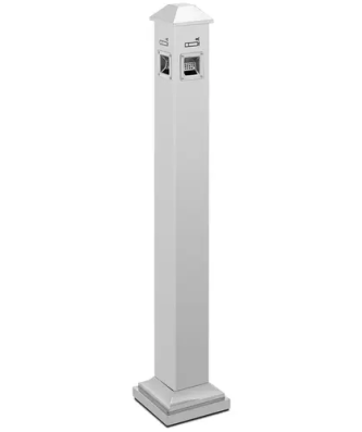 Cendrier extérieur sur pied - pour l'extérieur et l'intérieur - verrouillable - 22 x 21.5 x 120.5 cm