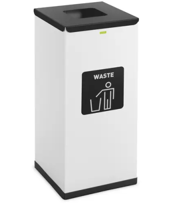 Poubelle de recyclage- 60 L - blanc - labellisée ordures ménagères