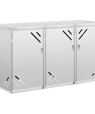 Range-poubelle - 3 x 240 l - Fentes d'aération diagonales