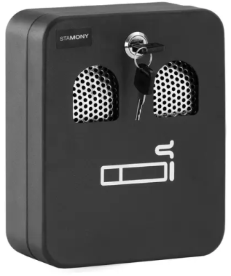 Cendrier mural - pour l'extérieur et l'intérieur - verrouillable - 20 x 16 x 8 cm