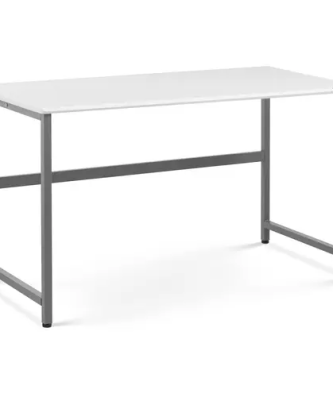 Bureau - 120 x 60 cm - Blanc / gris