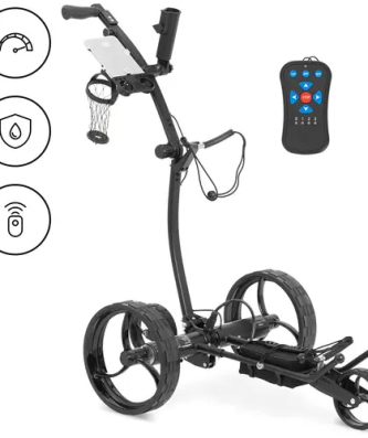 Chariot de golf électrique - pliable - télécommande - 20 kg - aluminium