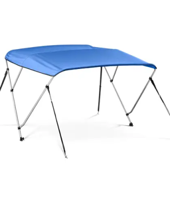 Bimini bateau - 3 arceaux - 183 x 155 - 167 x 116 (LxlxH) cm - Bleu cobalt