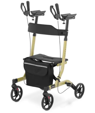 Déambulateur 4 roues - jaune champagne - 136 kg - 1050 - 1150 mm