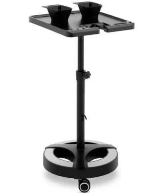 Charriot pour salon de coiffure - 10 kg - 635 à 1 020 mm - Plateau de 400 x 400 mm