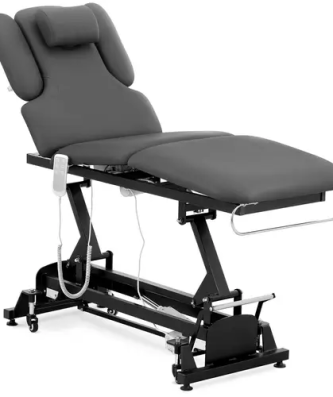 Table de massage - électrique - 250 kg - Noir, Gris