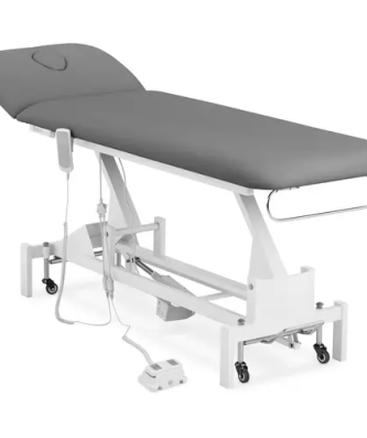 Table de massage électrique - 1 moteur - 200 kg - Gris, Blanc