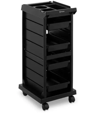 Charriot pour salon de coiffure - 10 kg - 4 tiroirs - Plateau de 410 x 315 mm