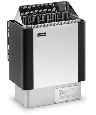 Poêle pour sauna - 9 kW - 30 à 110 °C - Enveloppe en inox