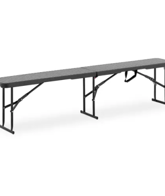 Banc pliable - 1830 x 300 x 430 mm - Royal Catering - 300 kg - Noir